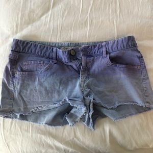 Womens ombre jean shorts